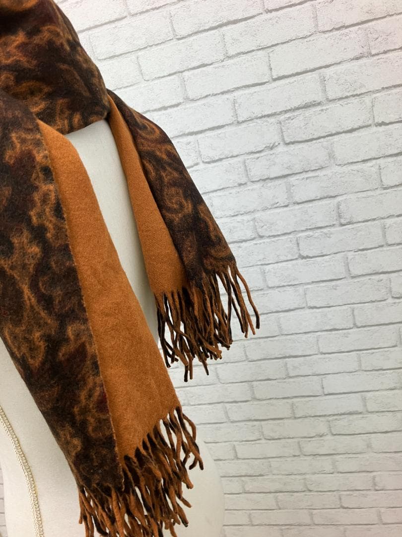 （K03128）エトロ　ETRO　マフラー　ショール　大判　カシミヤ100％