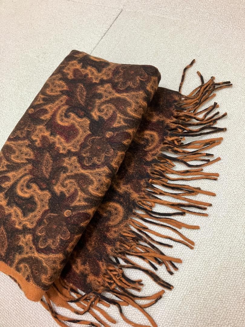 （K03128）エトロ　ETRO　マフラー　ショール　大判　カシミヤ100％