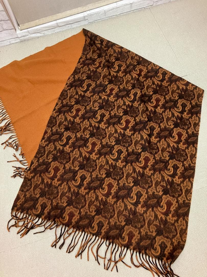 （K03128）エトロ　ETRO　マフラー　ショール　大判　カシミヤ100％