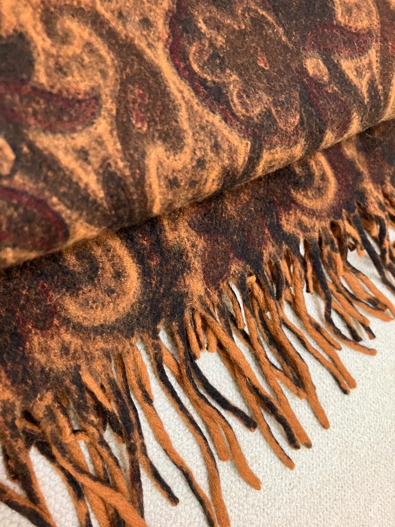 （K03128）エトロ　ETRO　マフラー　ショール　大判　カシミヤ100％