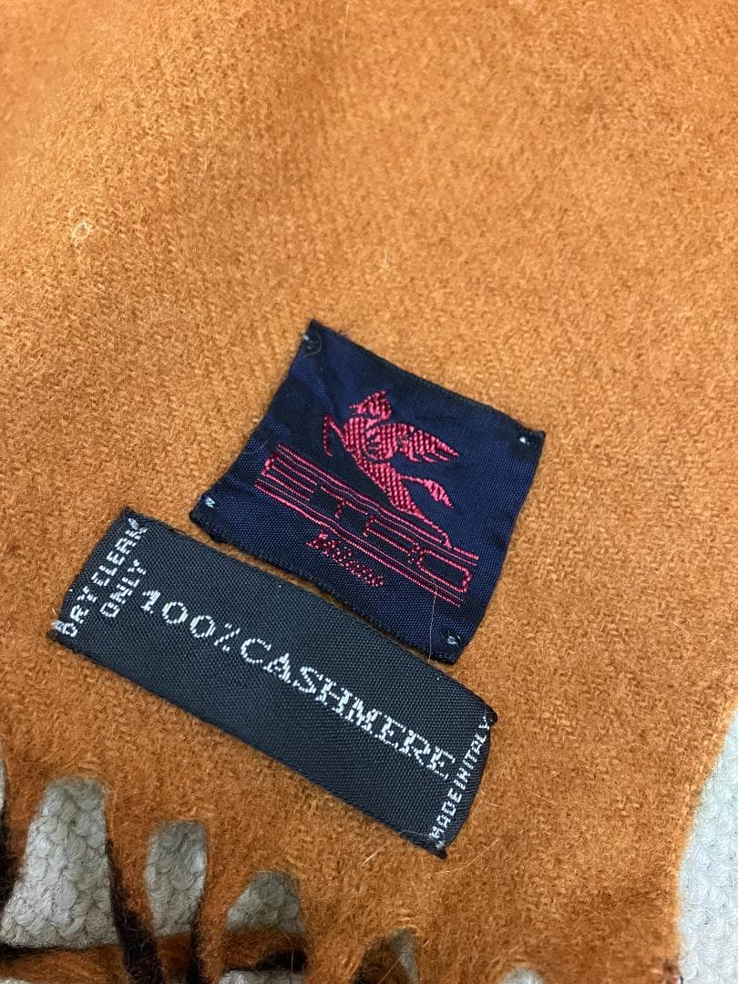 （K03128）エトロ　ETRO　マフラー　ショール　大判　カシミヤ100％