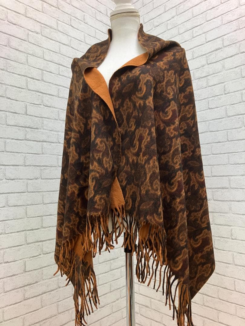 （K03128）エトロ　ETRO　マフラー　ショール　大判　カシミヤ100％