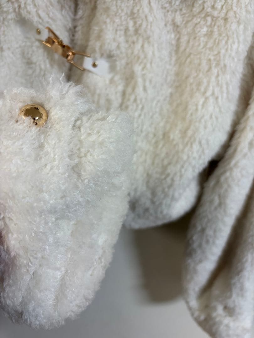 ロゼミューズ Rose Muse Bit fur coat ホワイト