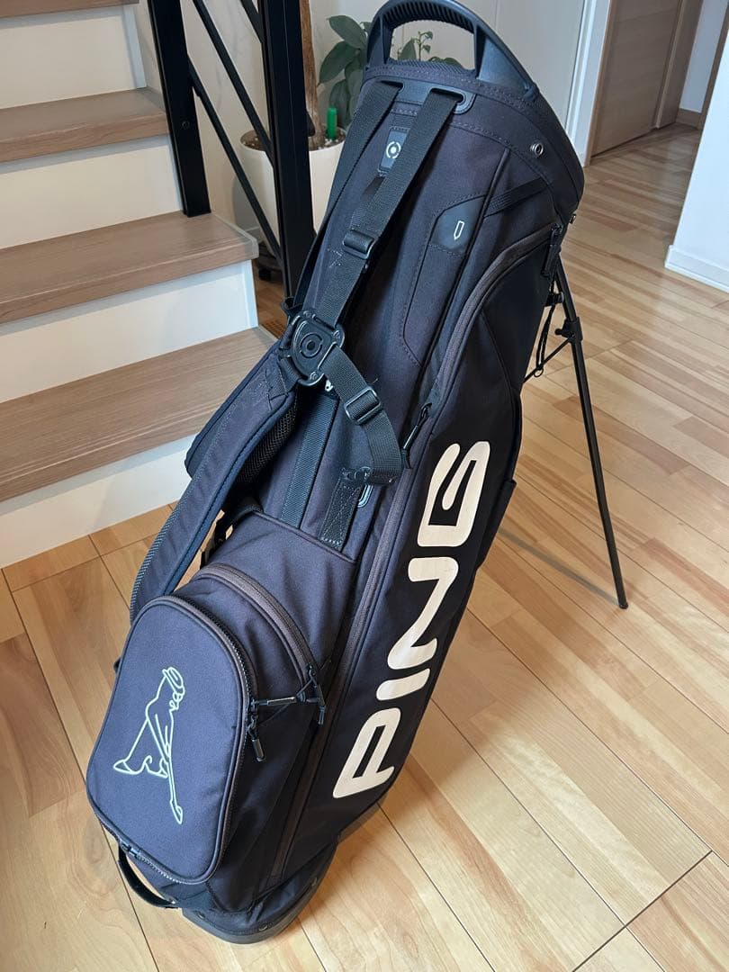 PING ゴルフ　キャディバッグ ブラック スタンド付き