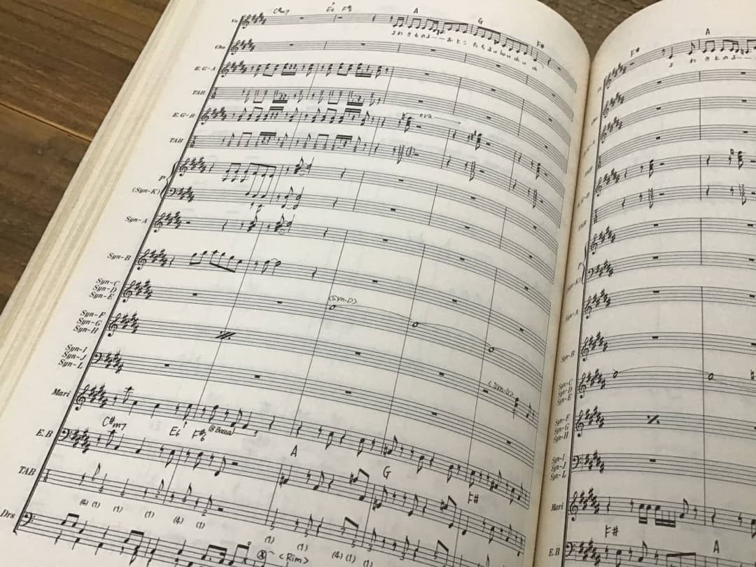 ★楽譜/矢野顕子/愛がなくちゃね/タブ譜/バンドスコア/坂本龍一/高橋幸宏