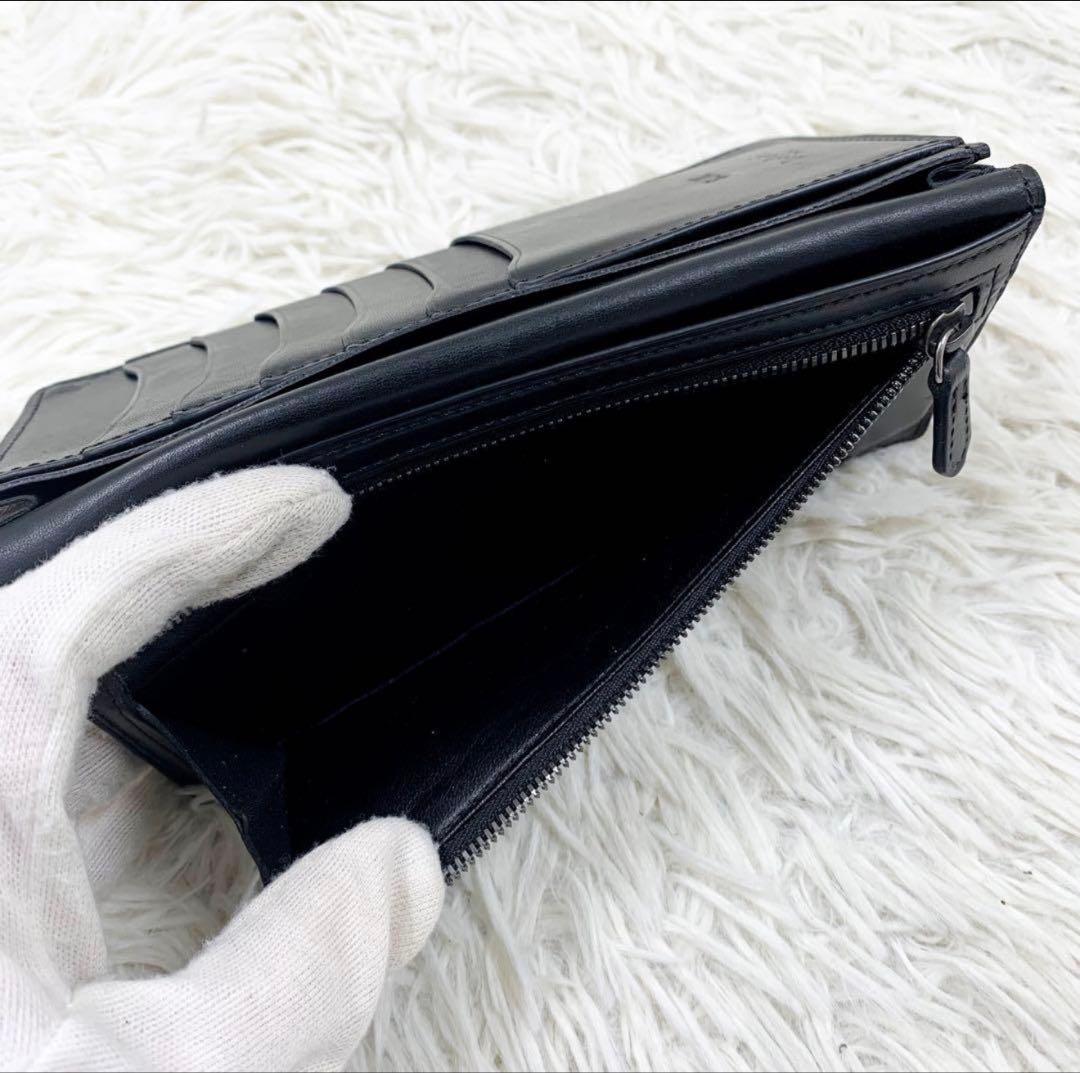 【美品】 ベルルッティ サンタル ダブルスクリット 長財布 サファイアブルー