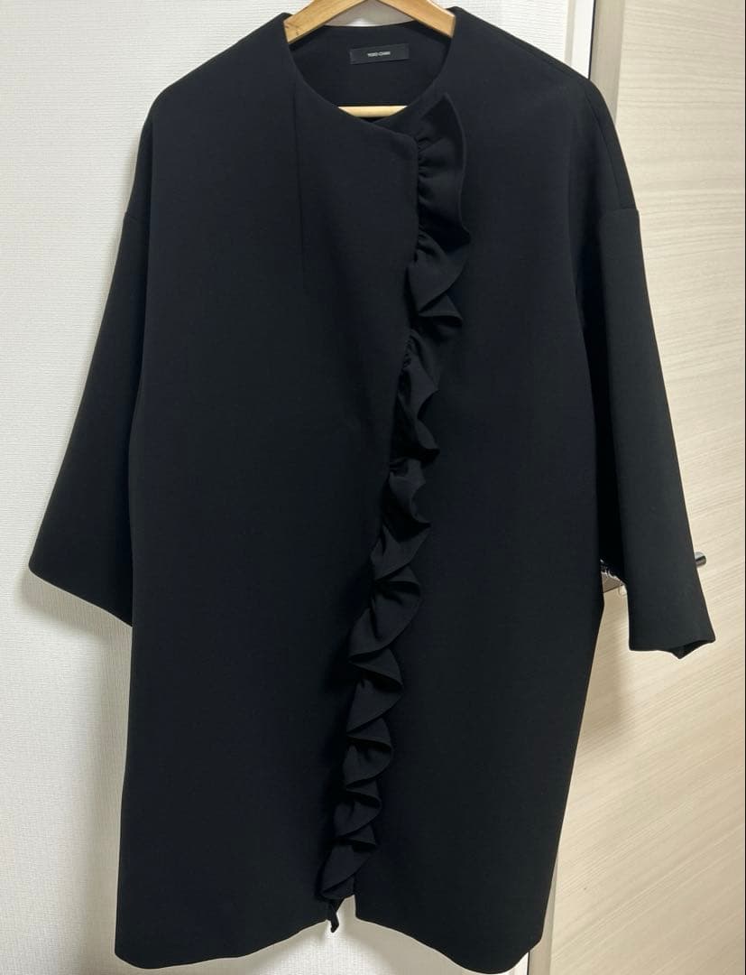 ヨーコチャン　フロントラッフルオーバーサイズコート