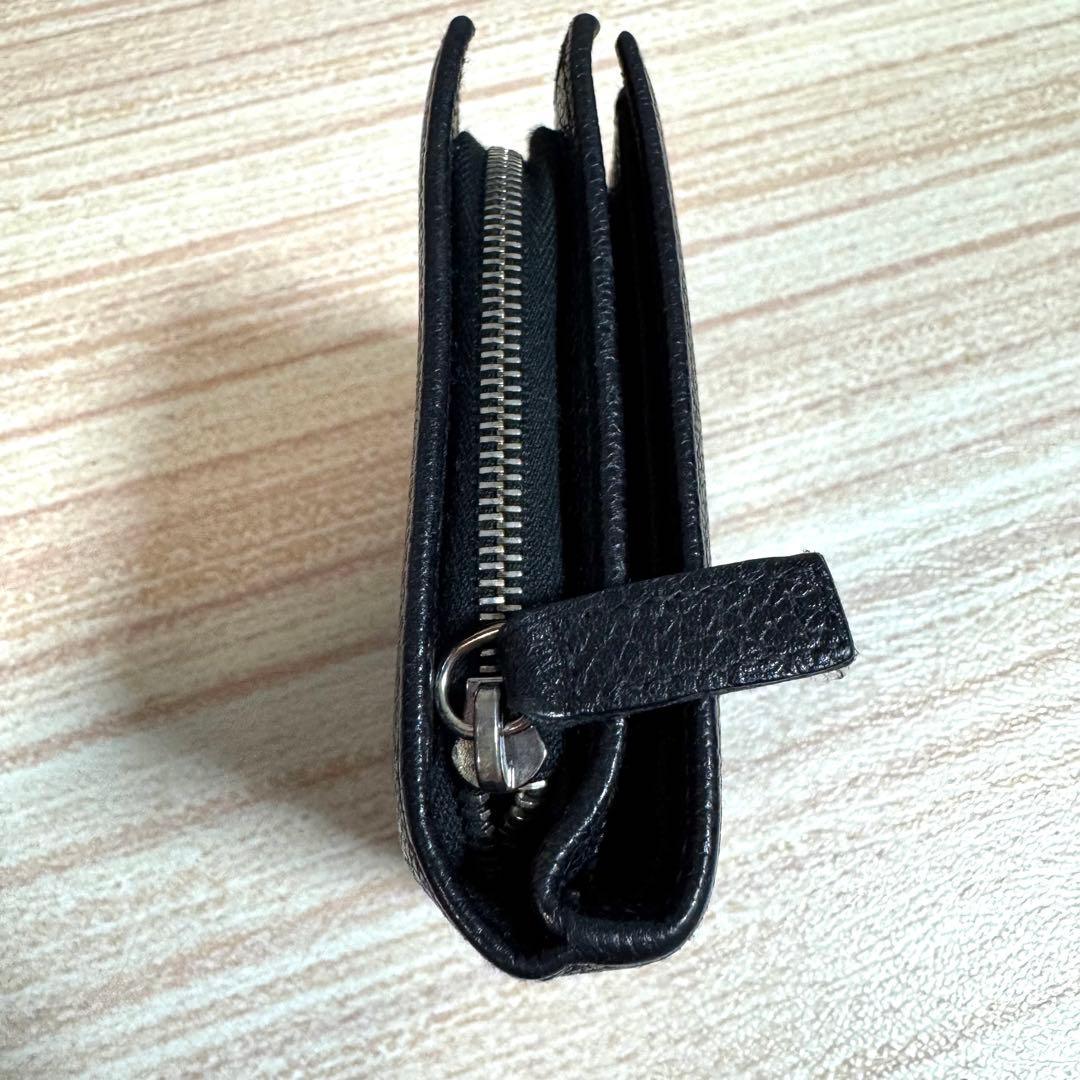 55 BVLGARI ブルガリ コローレ ラウンドファスナー 折り財布 黒