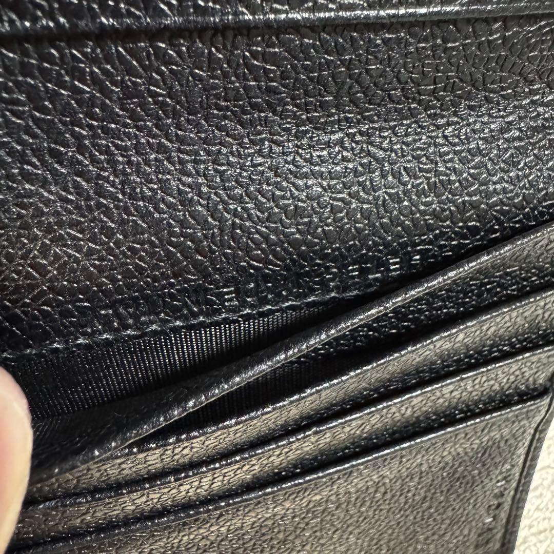 55 BVLGARI ブルガリ コローレ ラウンドファスナー 折り財布 黒