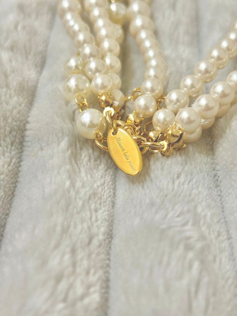 litmus 3連パールネックレス チョーカーmaison lulu pinot