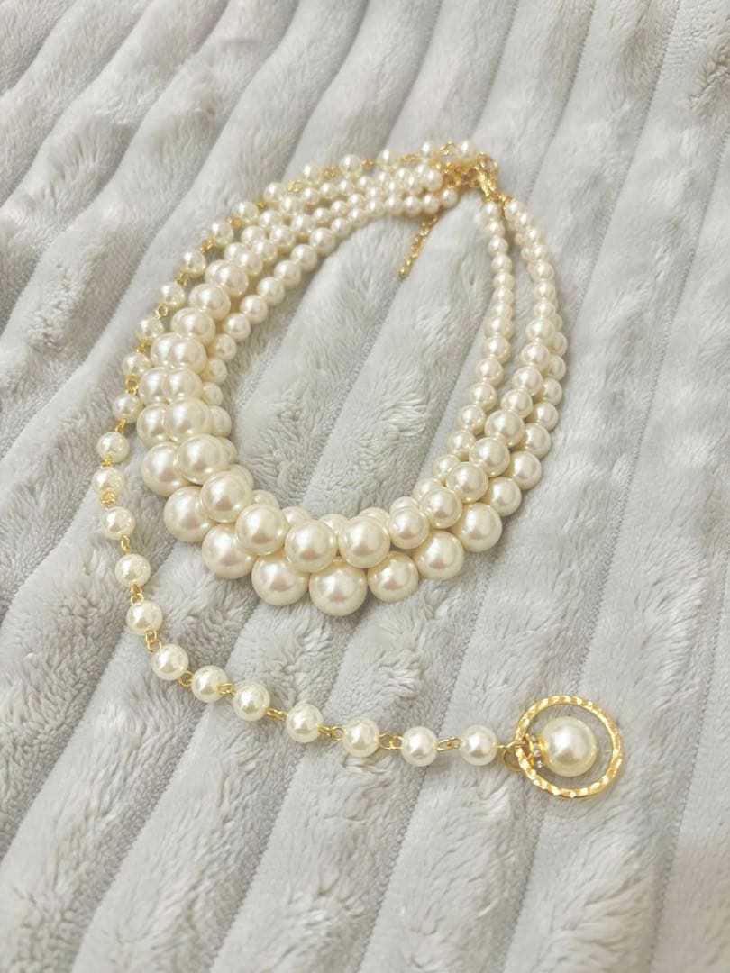 litmus 3連パールネックレス チョーカーmaison lulu pinot