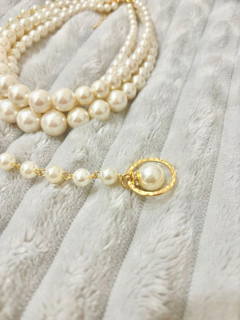 litmus 3連パールネックレス チョーカーmaison lulu pinot