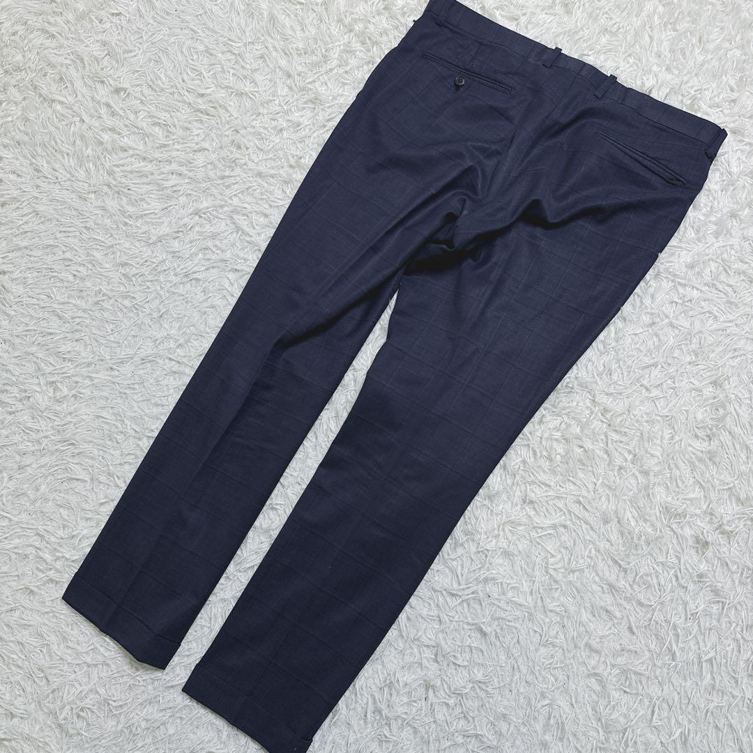 ✨美品✨　タカキュー　スーツ　３ピース　ネイビー　グレンチェック　170　AB