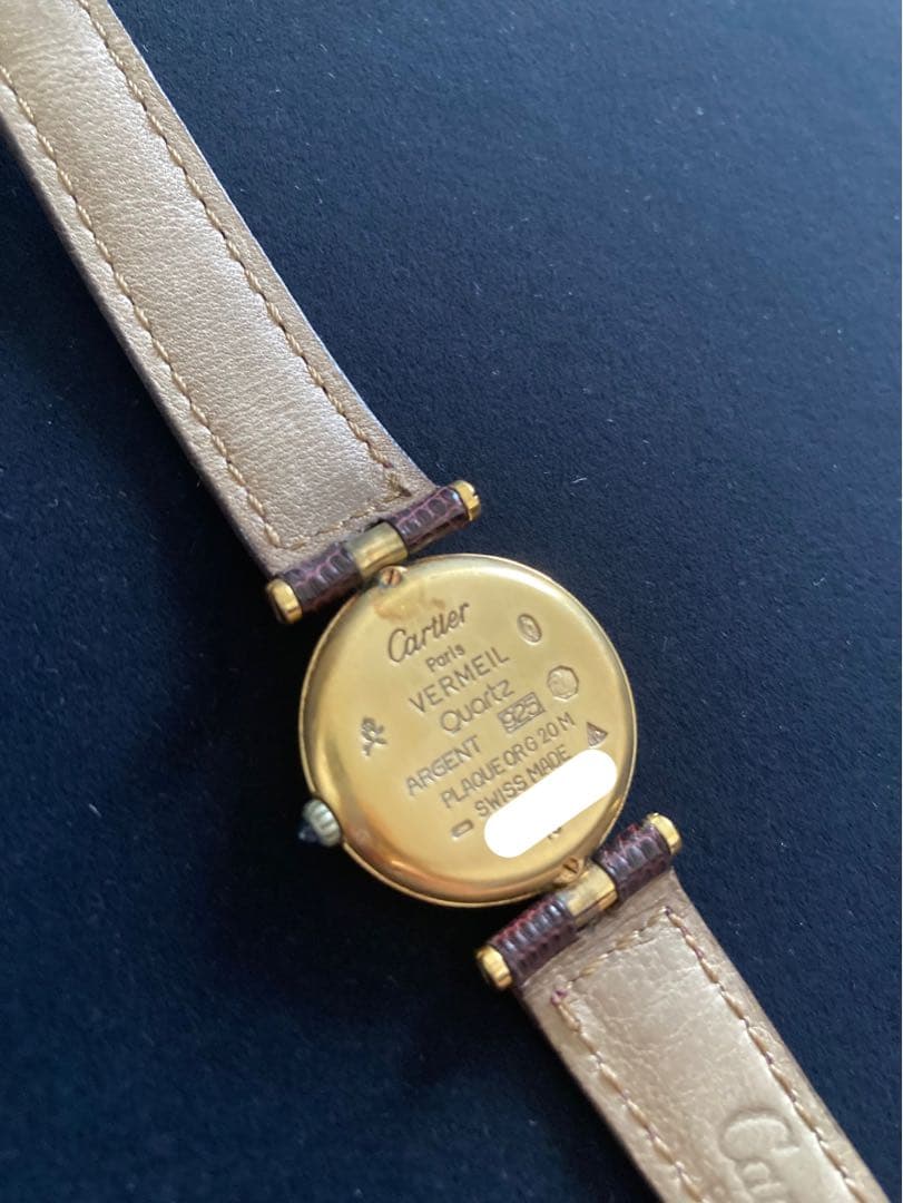 【CARTIER】カルティエ　ヴェルメイユ 925レディース ボルドー　腕時計