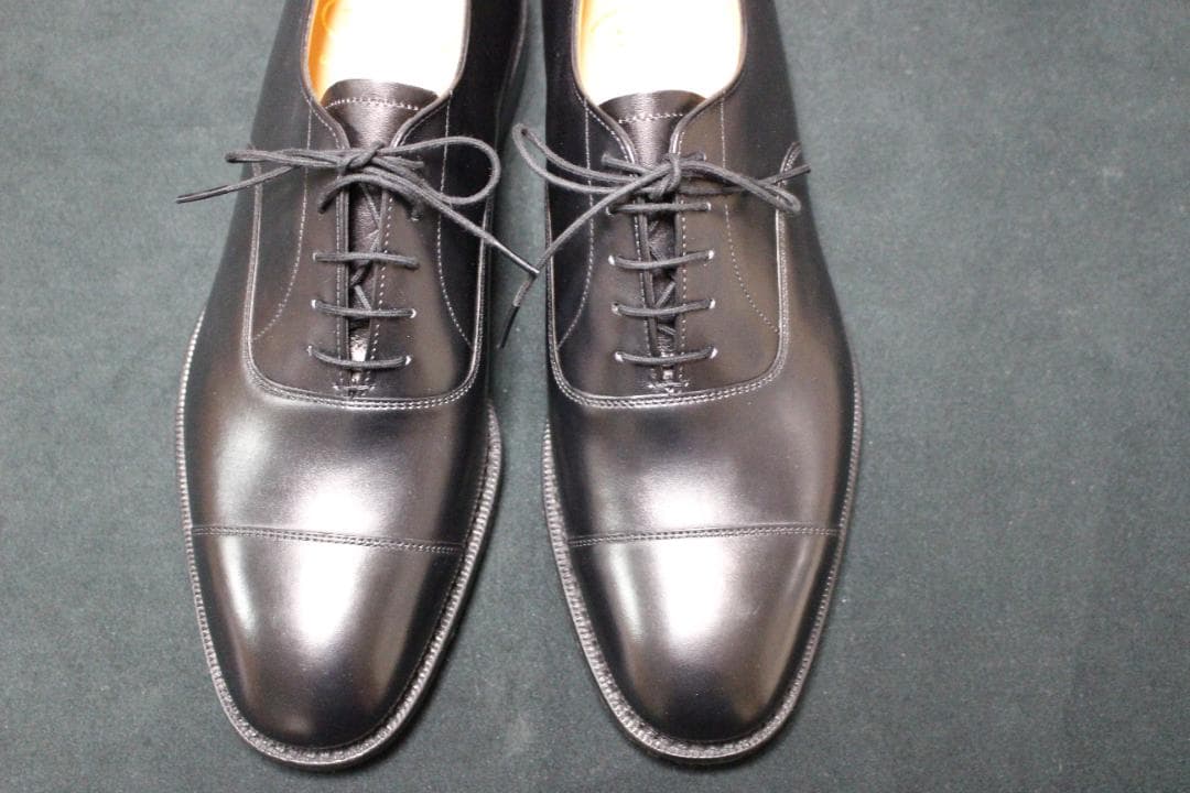 【新品】Church’s 73ラスト ストレートチップ 黒カーフ 革底 7.5F