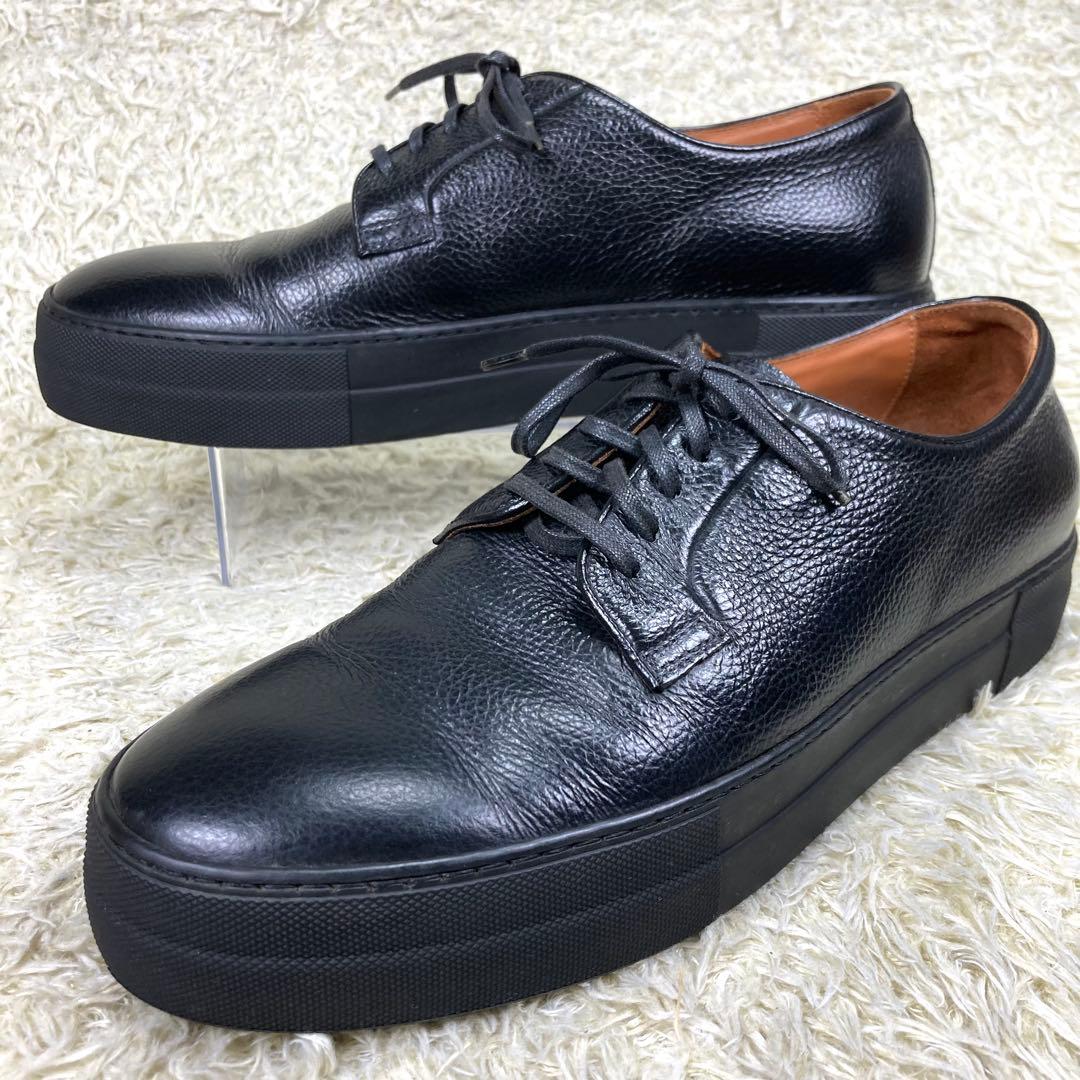 『美品』ユナイテッドアローズ ドレススニーカー 革靴 シボ革 レザー ブラック