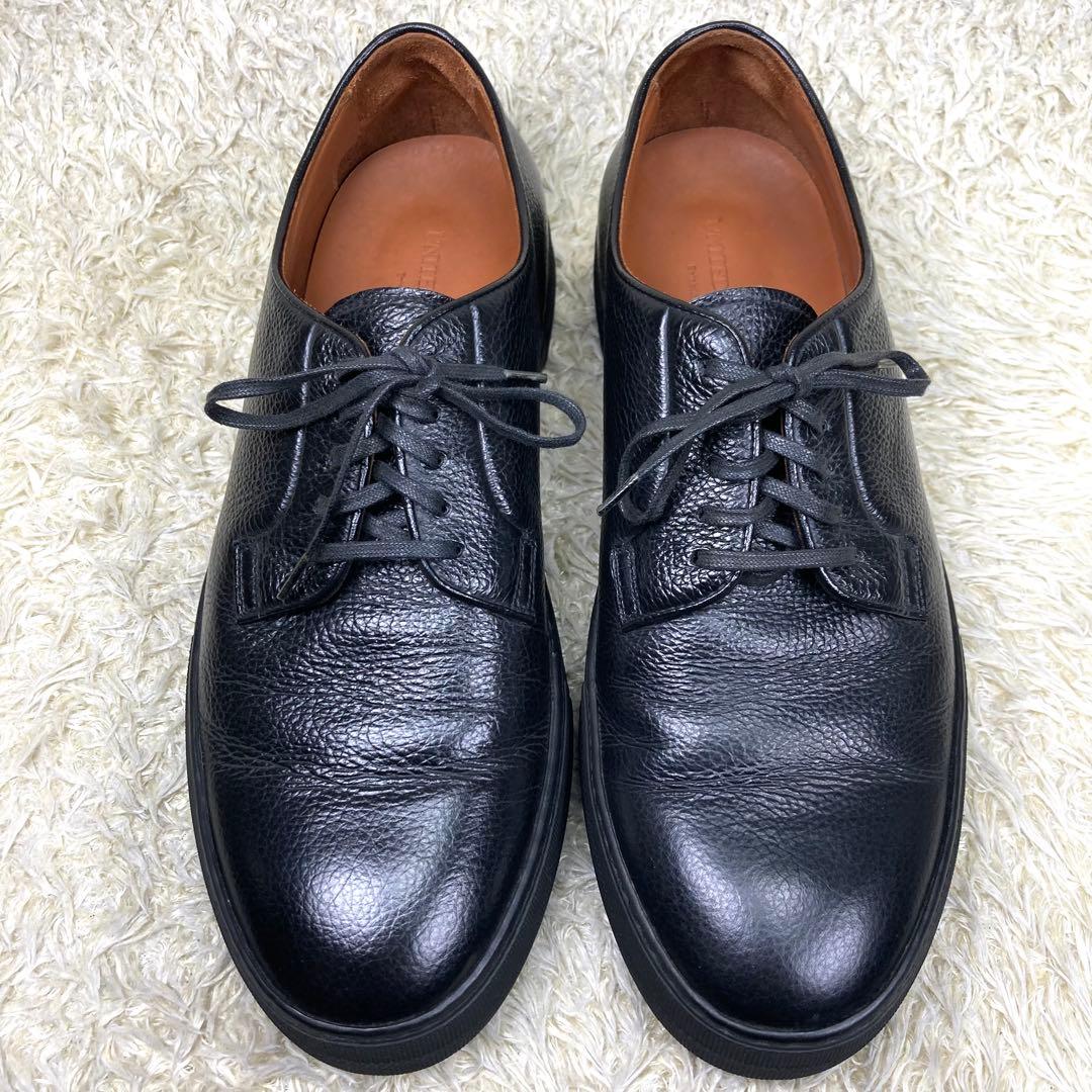 『美品』ユナイテッドアローズ ドレススニーカー 革靴 シボ革 レザー ブラック