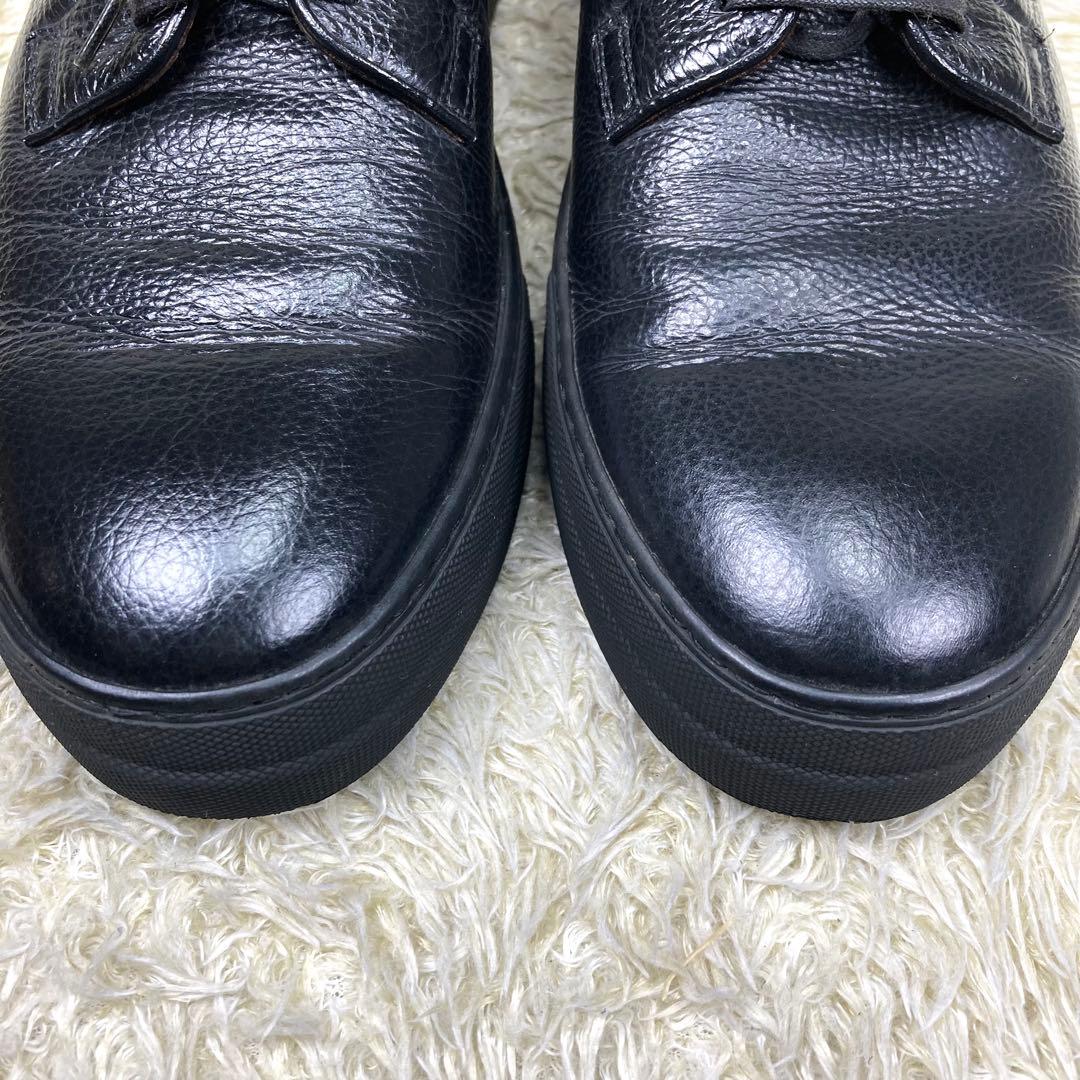 『美品』ユナイテッドアローズ ドレススニーカー 革靴 シボ革 レザー ブラック
