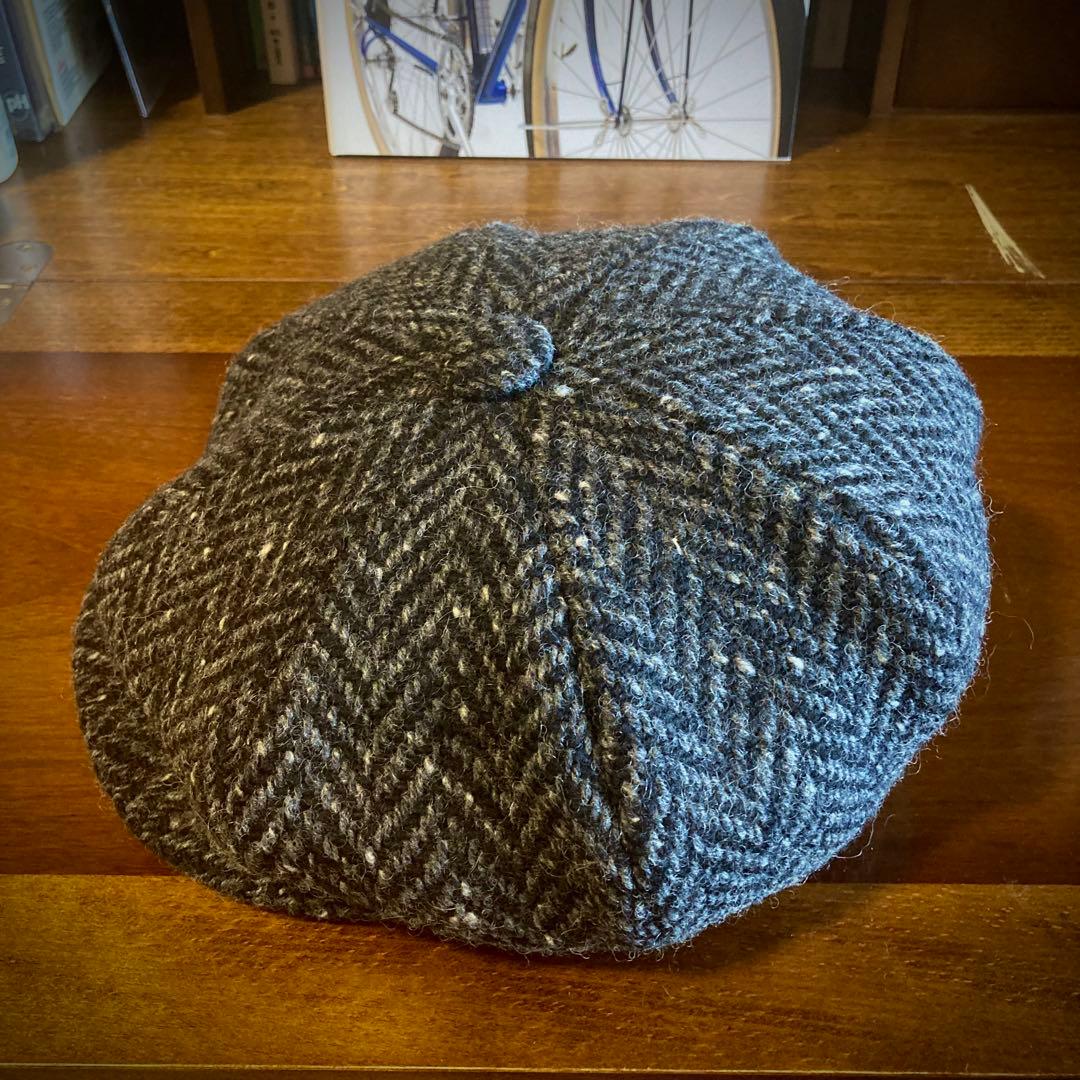 美品JamesLock ドネガルツイード8枚はぎキャスケットイギリス王室御用達