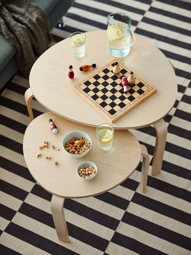 IKEA スヴァルスタ　SVALSTA ネストテーブル　2点セット