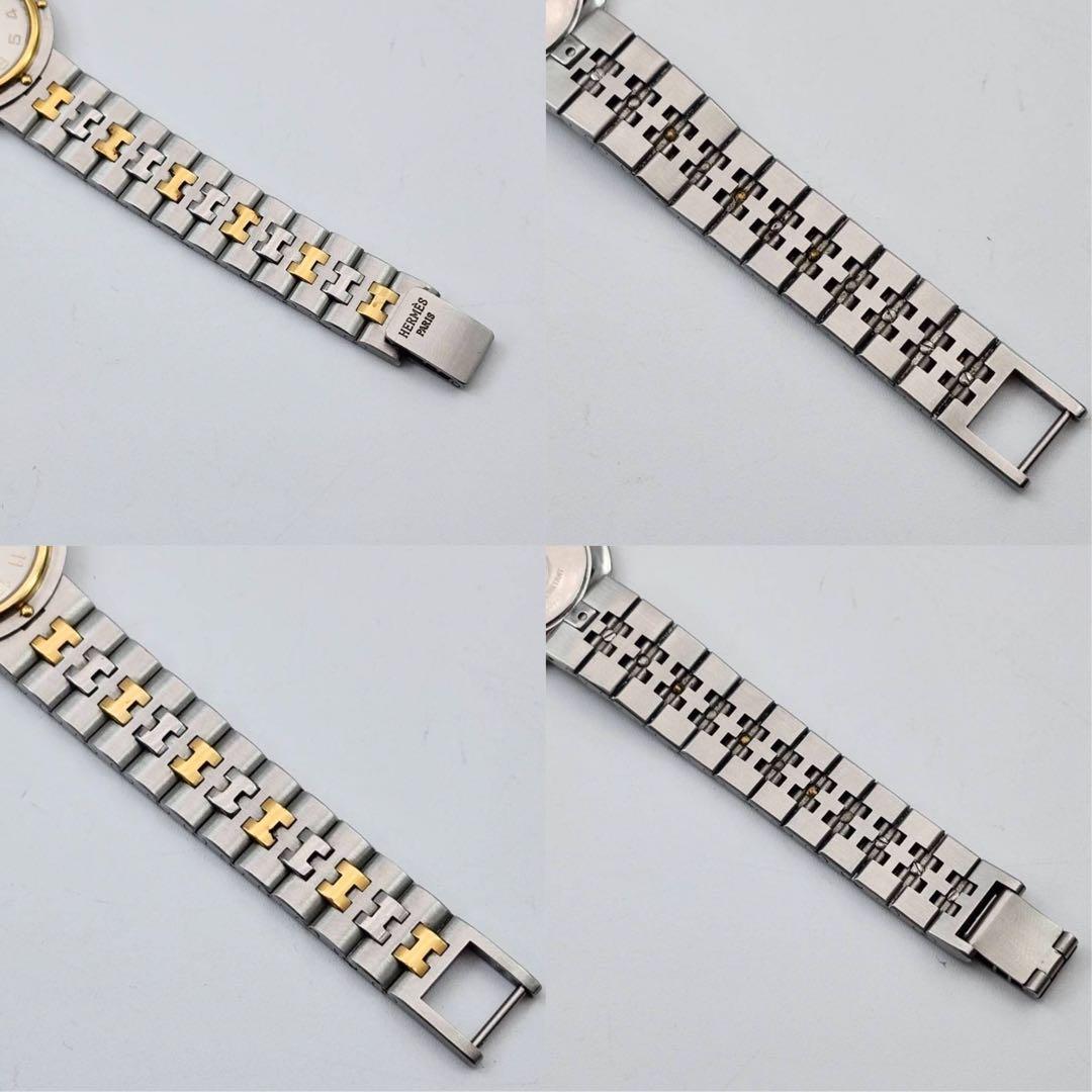 エルメス　オリンピア　コンビ　デイト　Hベルト　アイボリー　クォーツ　ボーイズ