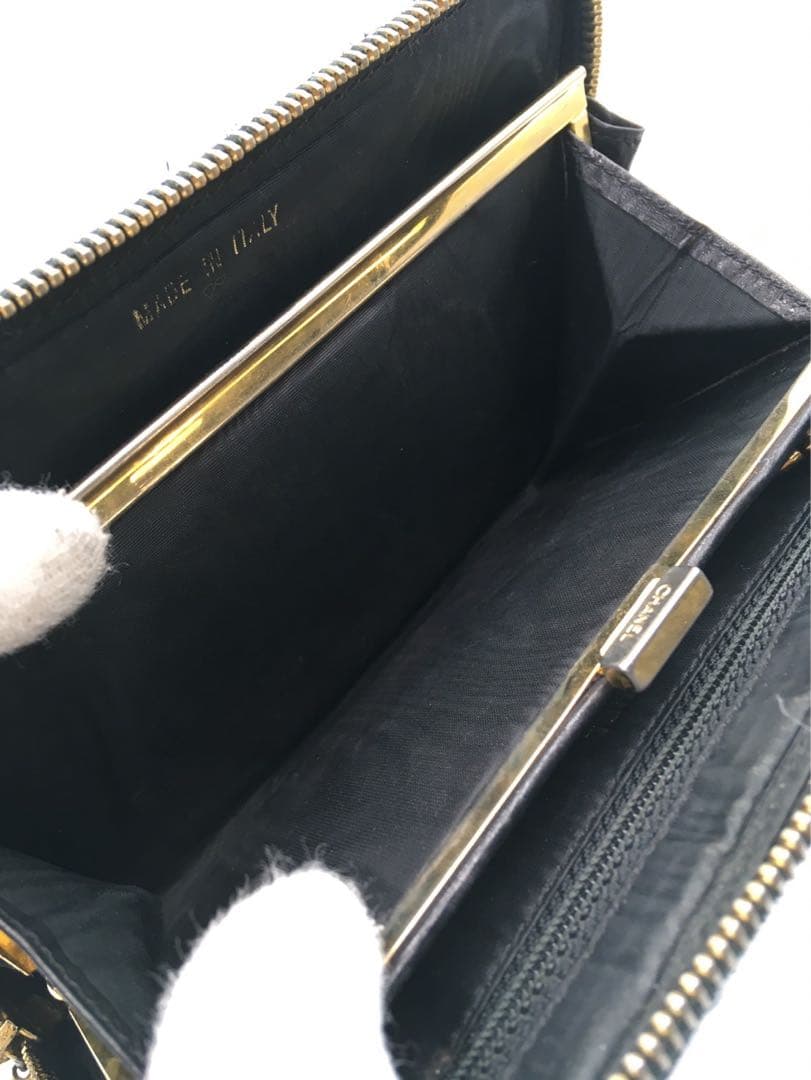 シャネル　キャビアスキン　長財布