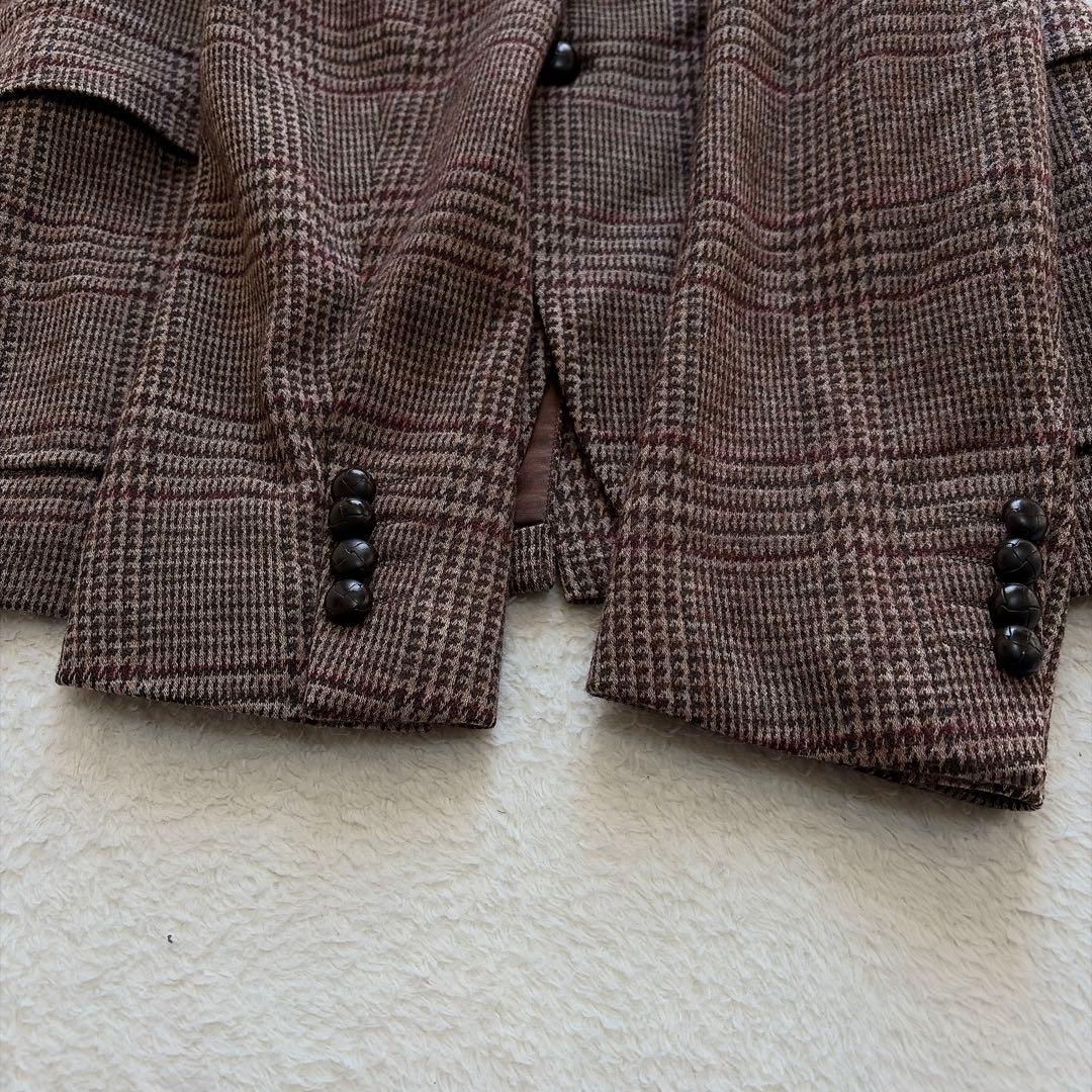 Aquascutum テーラードジャケット　やや厚手　グレンチェック　秋冬