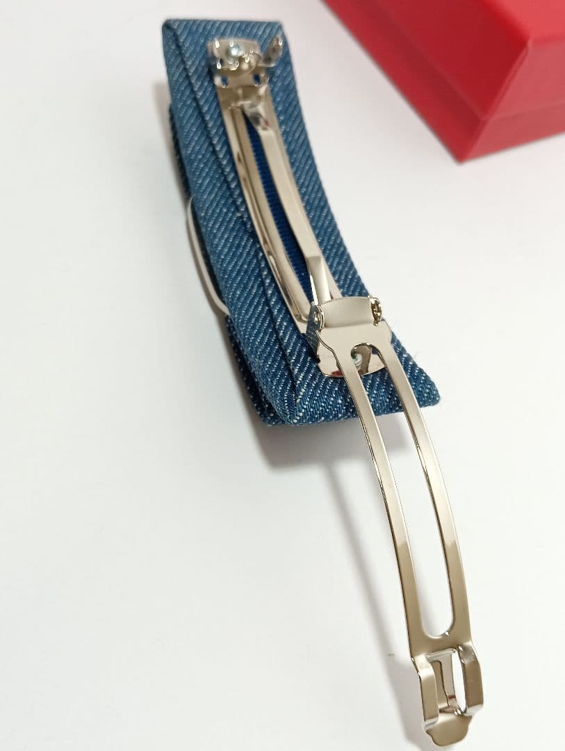 Ferragamo　サルヴァトーレフェラガモ　バレッタ　デニム　ヴァラリボン