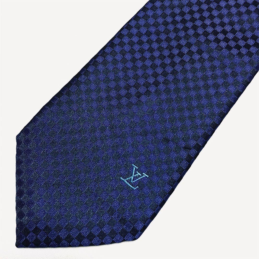 未使用級 ルイヴィトン Louis Vuitton ネクタイ シルク ダミエ