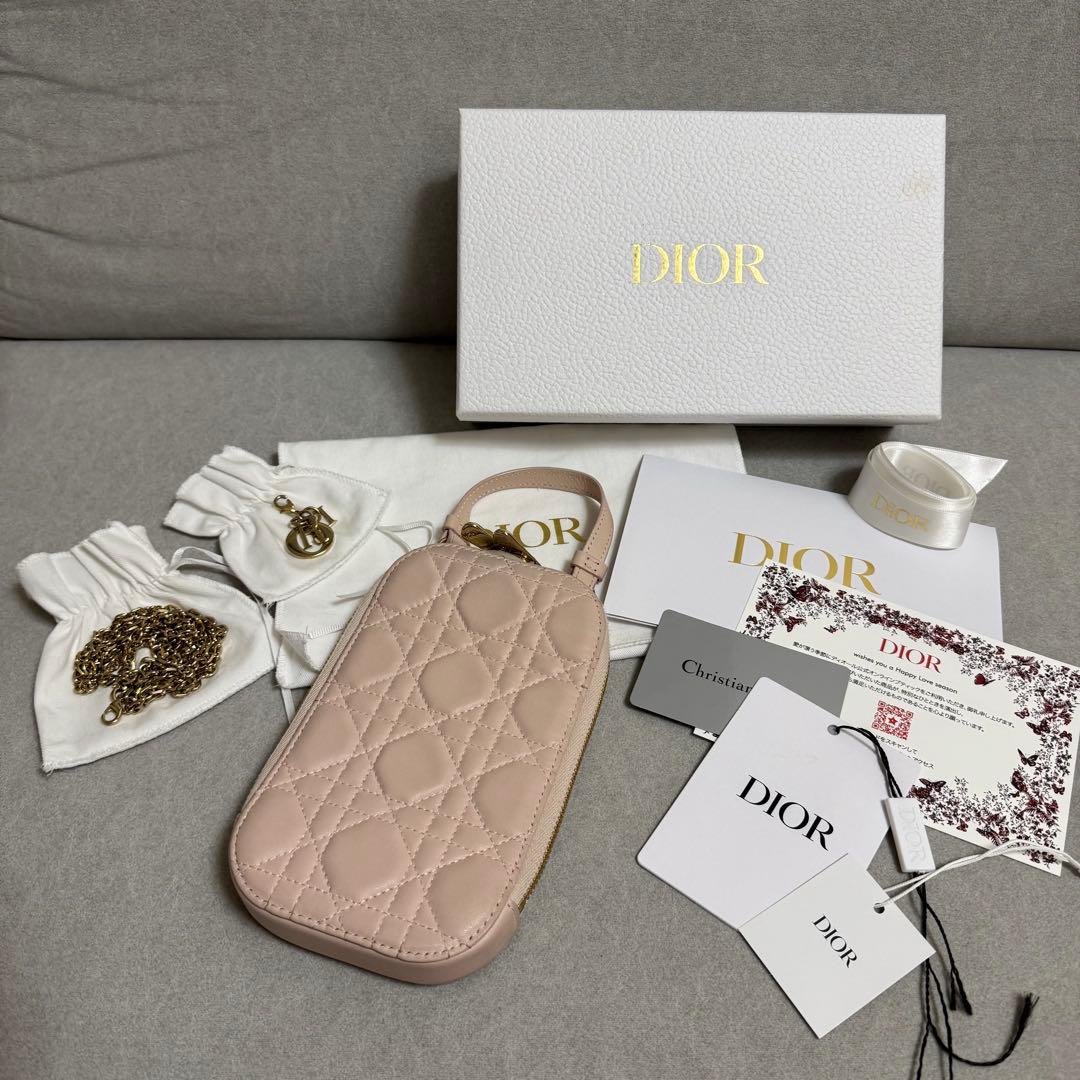 DIOR ディオール フォンホルダー カナージュ ラムスキン