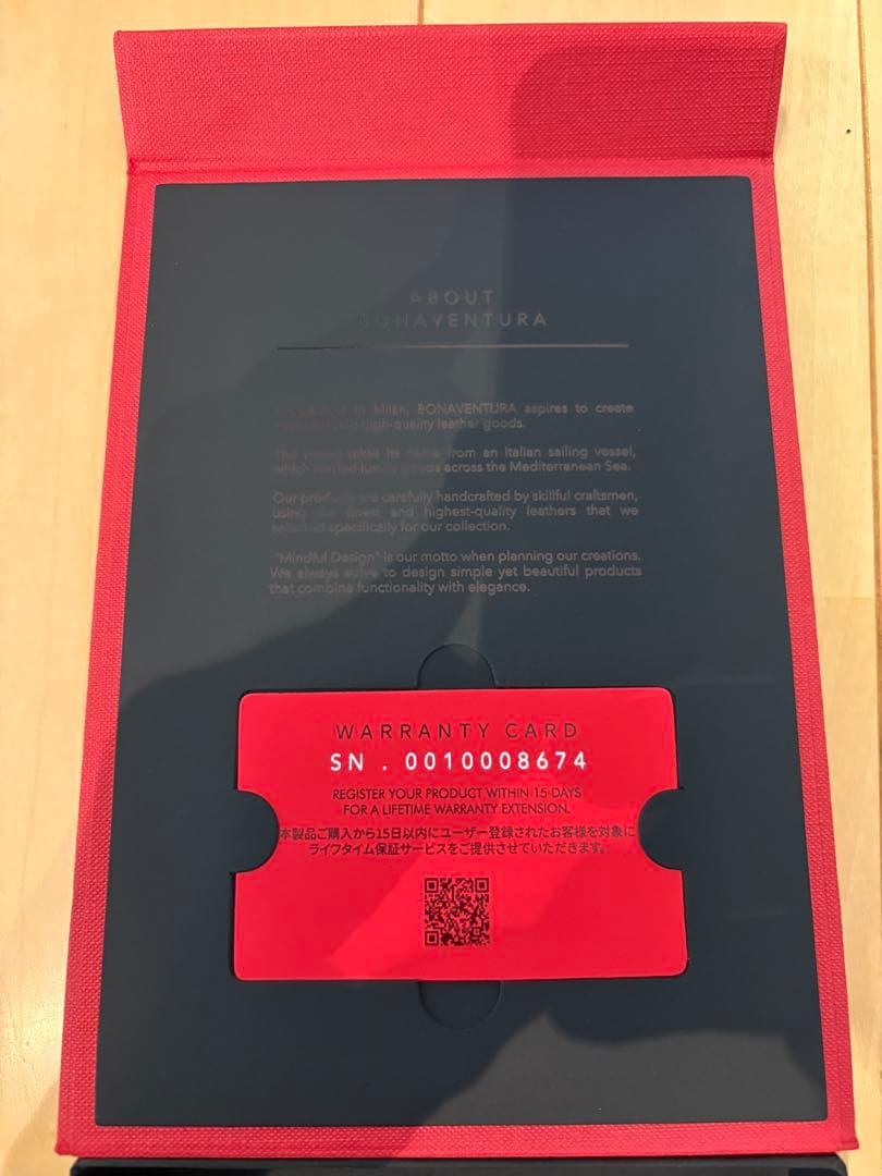 ボナベンチュラ iPhone14レザー 手帳型ケース ライトグレー×ホワイト