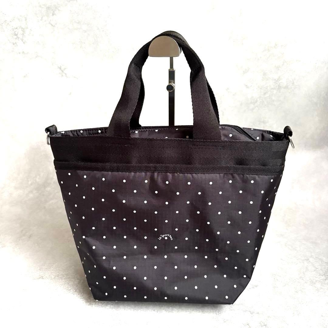 未使用級✨ レスポートサック BUCKET TOTE プティドット トート 黒