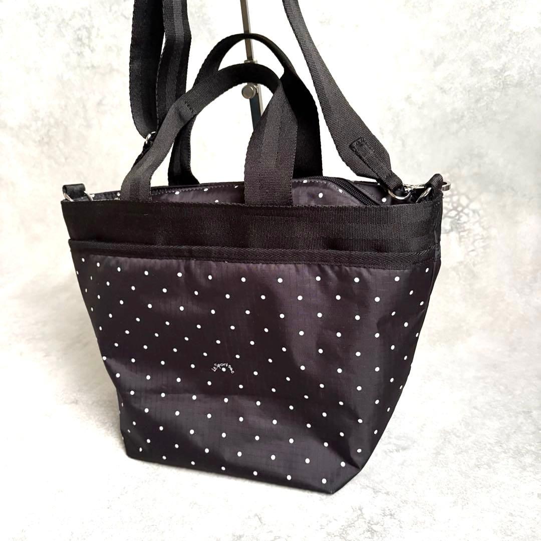 未使用級✨ レスポートサック BUCKET TOTE プティドット トート 黒