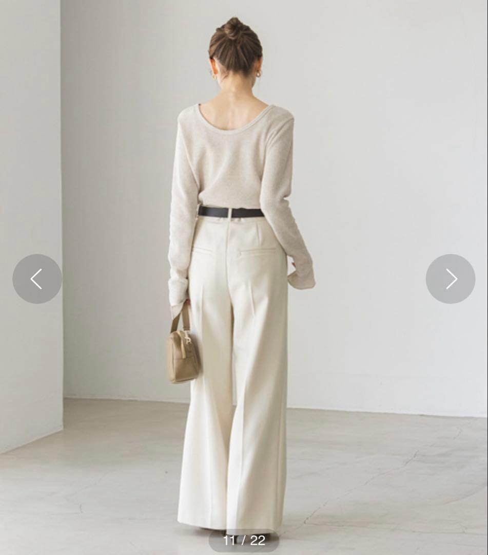 新品★ Noble ウールギャバスラックスパンツ