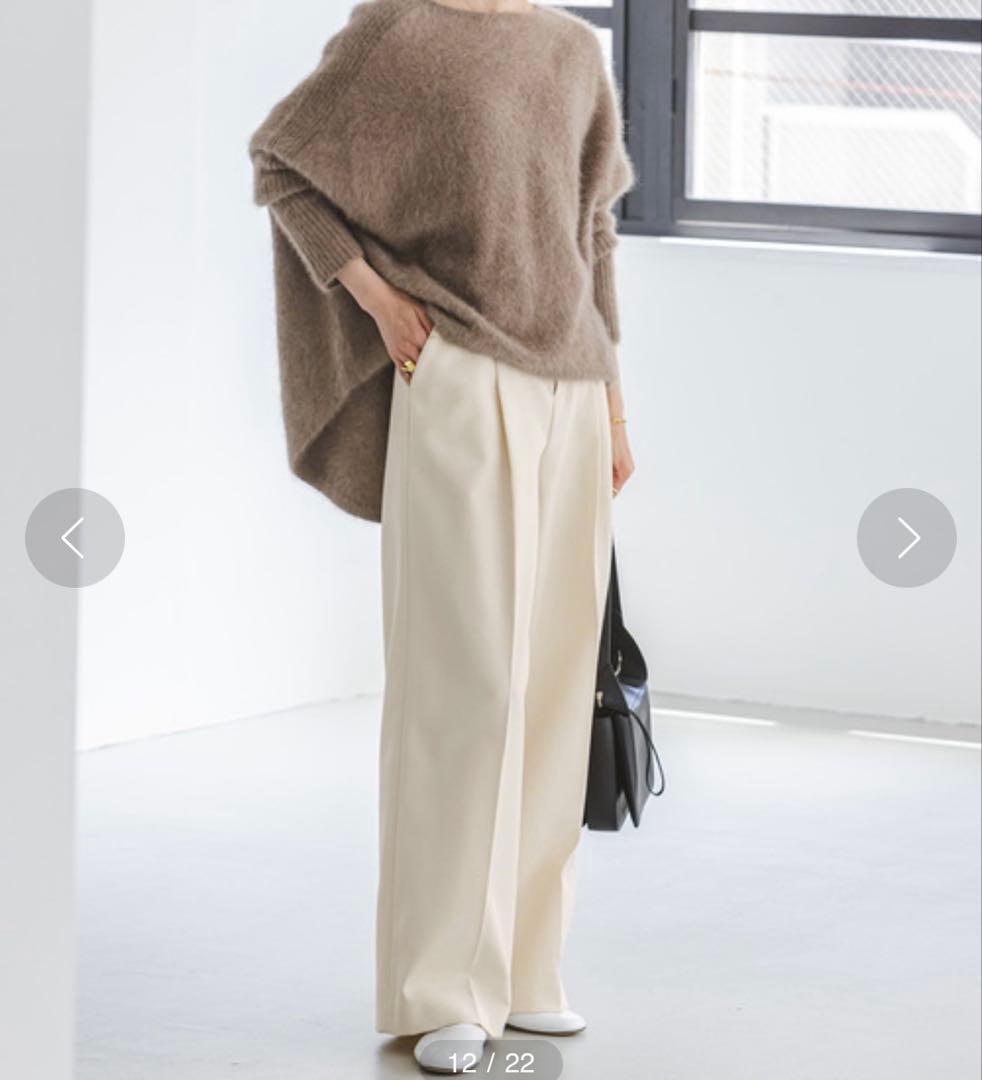 新品★ Noble ウールギャバスラックスパンツ