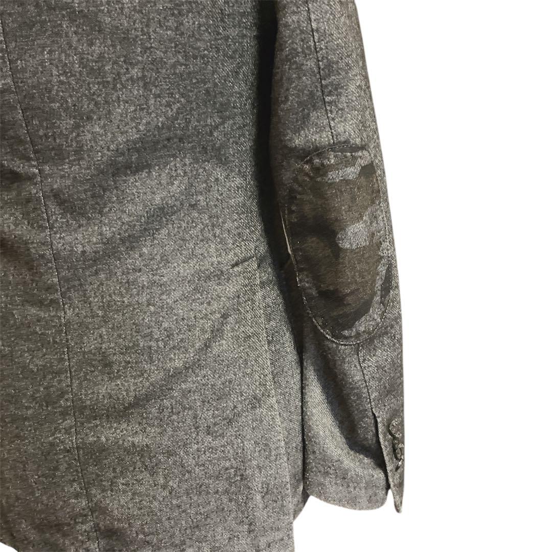 【美品】タリアトーレ テーラードジャケット エルボーパッチ ウール グレー M