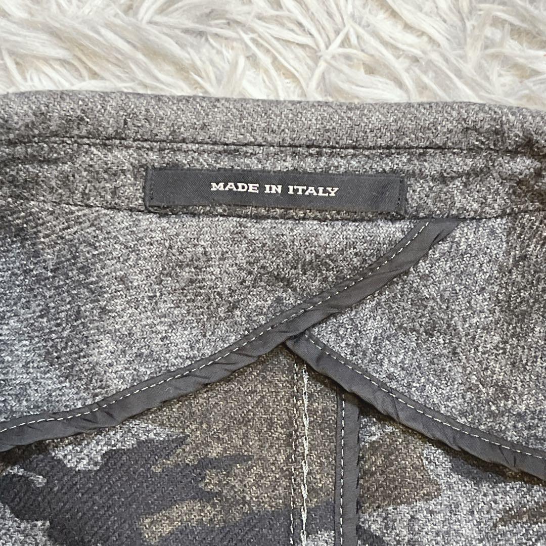 【美品】タリアトーレ テーラードジャケット エルボーパッチ ウール グレー M