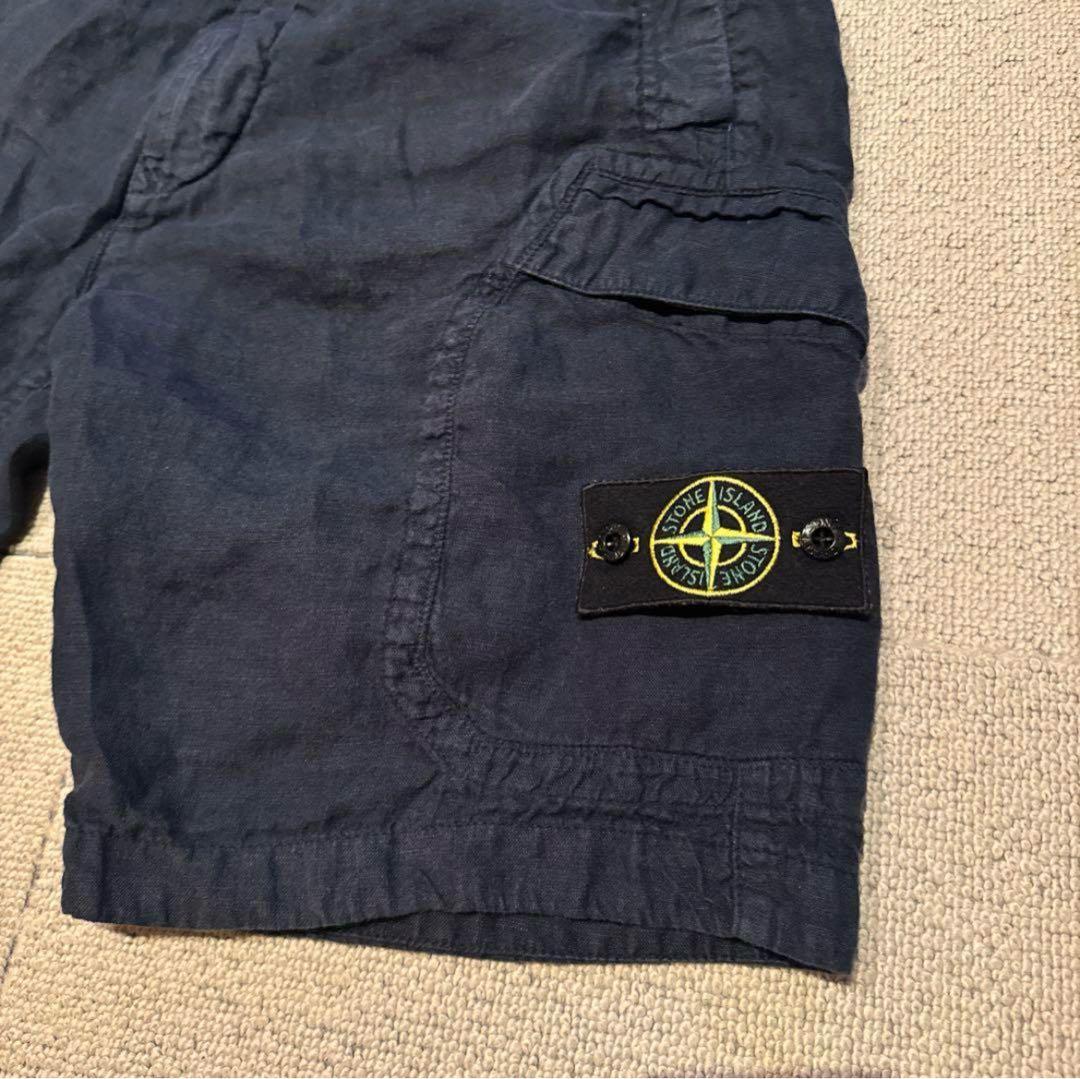 stone  ストーンアイランド　ハーフパンツ　ネイビー