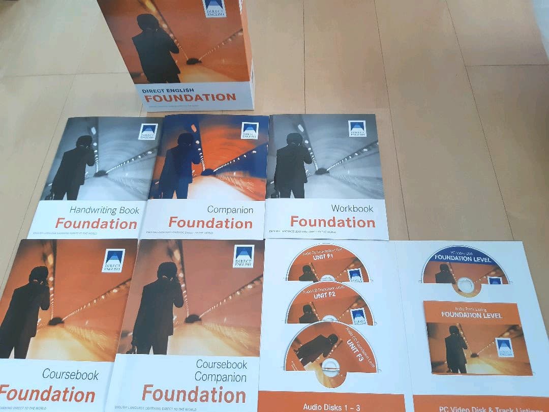 ダイレクトイングリッシュ　英会話教材　foundation&level1　セット