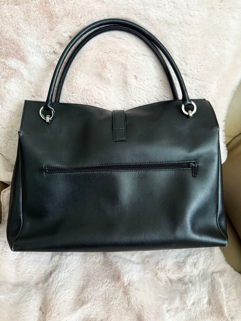 濱野皮革工藝　グレース ディライトトート ブラック✕シルバー　サナエバッグ 黒