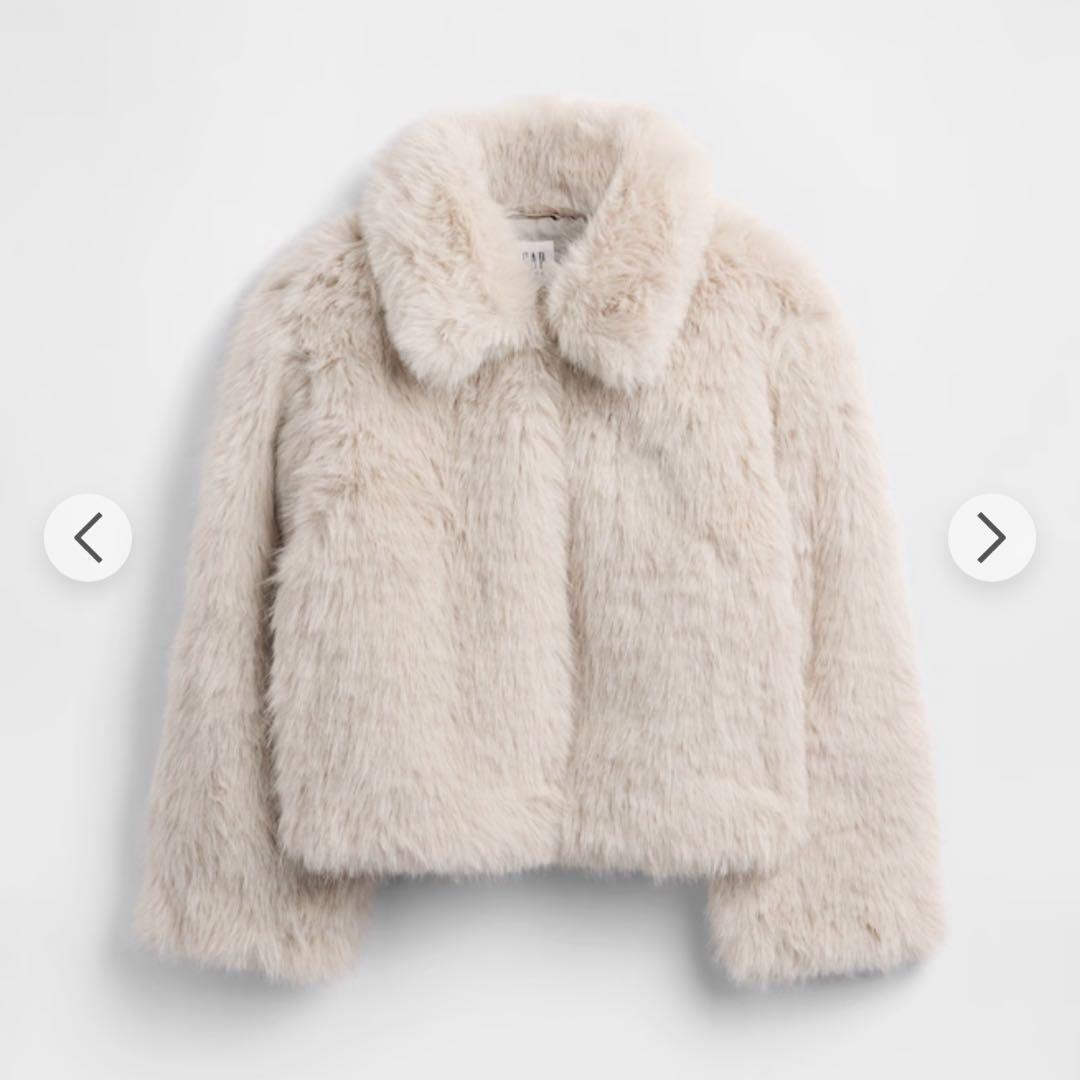 GAP リサイクルフェイクファークロップドコート