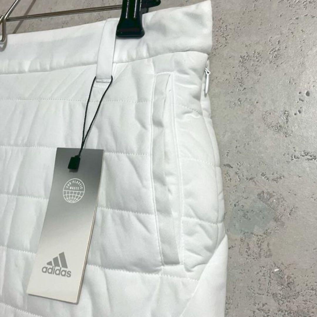 新品 レディースM adidasゴルフ保温 キルティング中綿ジャケット&スカート