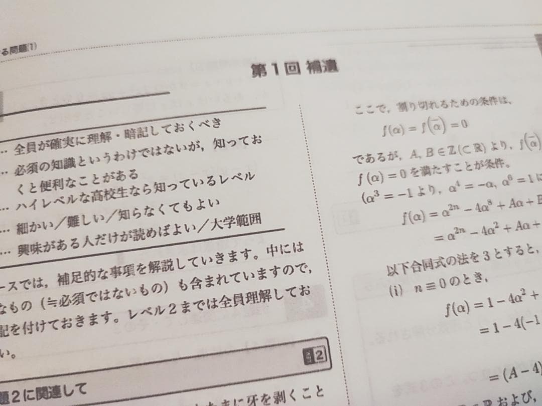 鉄緑会　高2数学実戦講座Ⅰ/Ⅱ　例題解答含むフルセット　通期