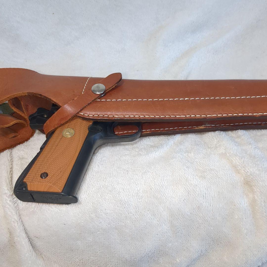 珍品　多種ピストル対応　バネ固定式　ショルダーレザーホルスター