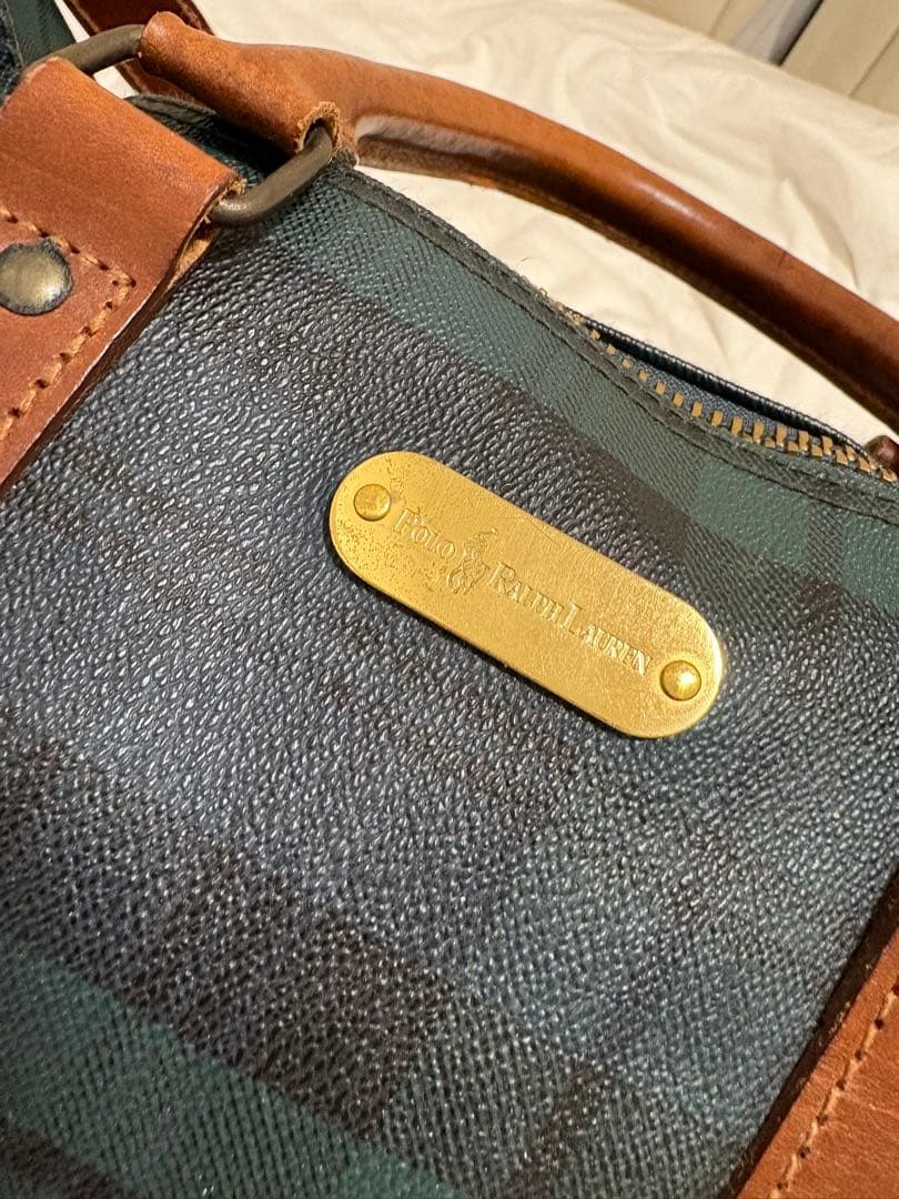 POLO LALPH LAUREN チェック柄ボストンバッグ