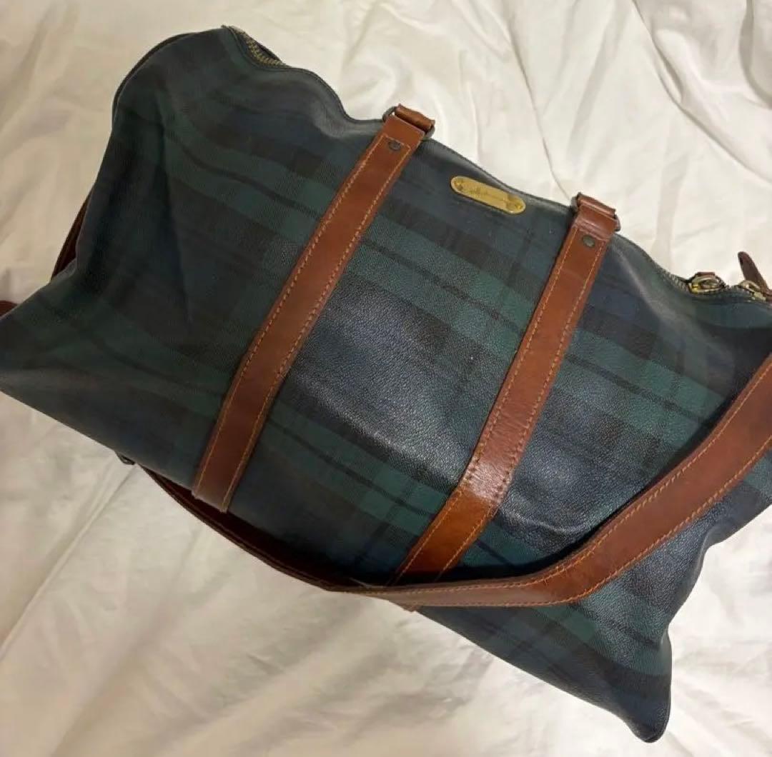 POLO LALPH LAUREN チェック柄ボストンバッグ