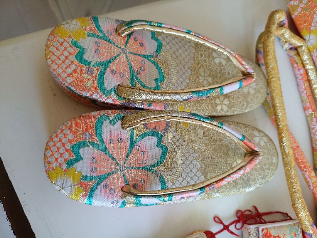 専用☆アンティークカラフル着物に作り帯セット☆七五三　７歳　女の子