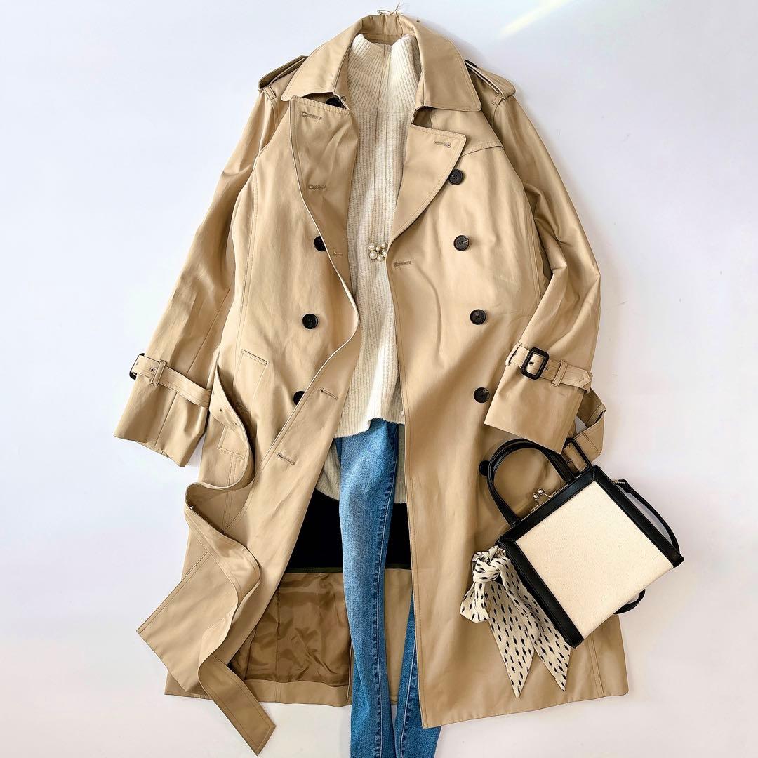 極美品⁑ジェイプレス　ベンタイル　ロングトレンチコート　ウールライナー付き　9号