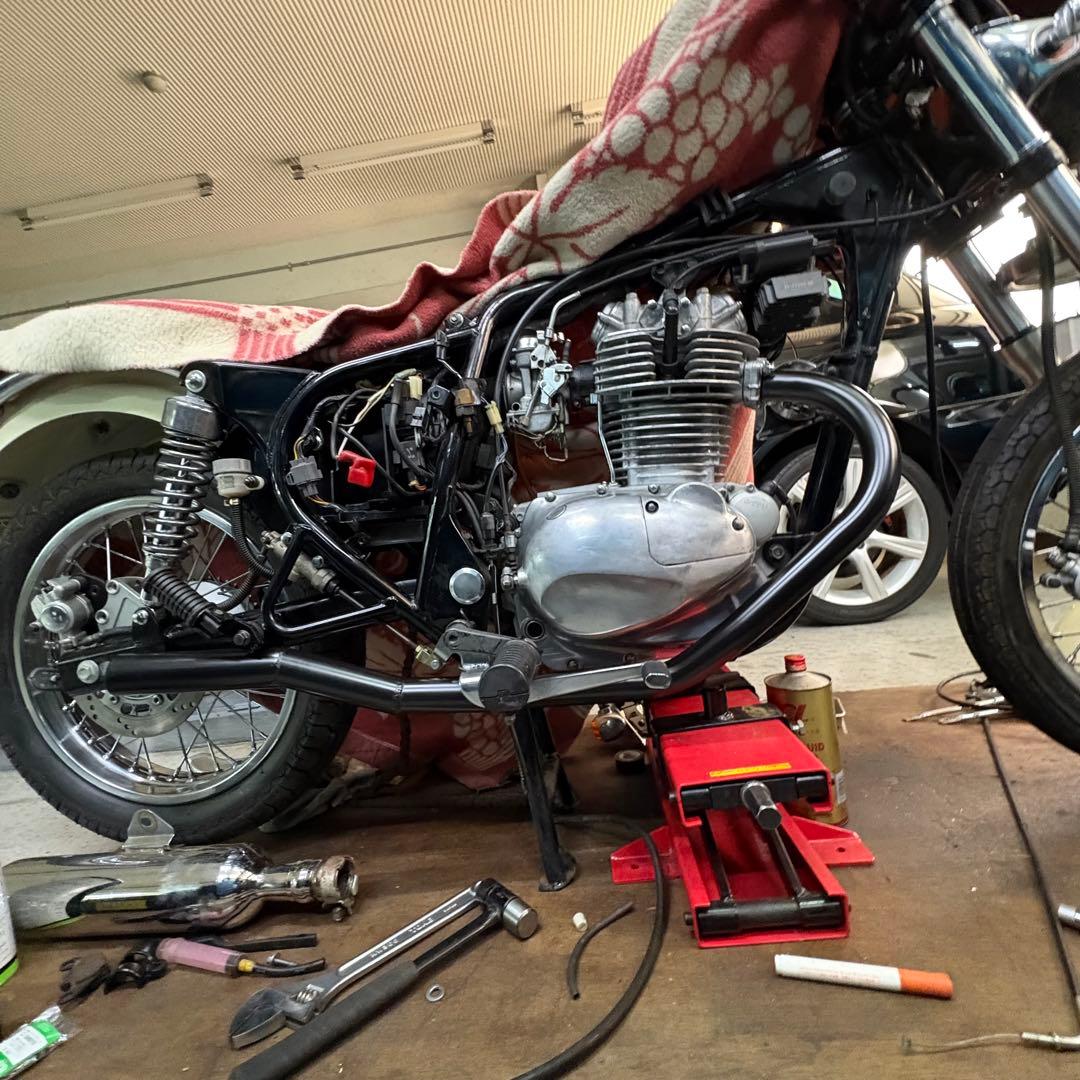 も*様 エストレア250 ワンオフヨシムラ風ショート菅スリップオン