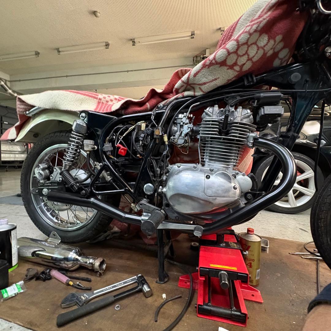 も*様 エストレア250 ワンオフヨシムラ風ショート菅スリップオン